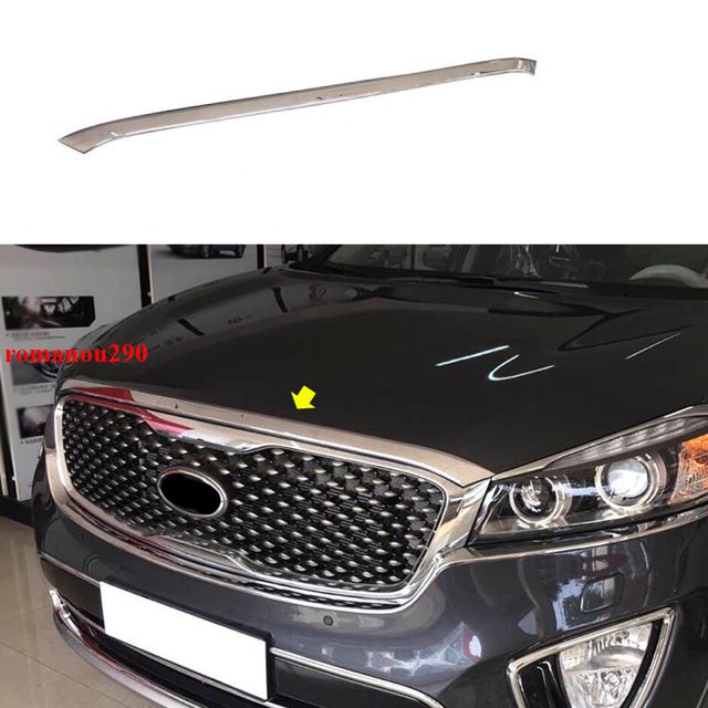for Kia Sorento 2016-2020 Chrome ABS Front Hood Bonnet Lip Molding Cover Strip