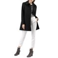 thumbnail image 2 of INSPIRE CHIC Manteau d'Hiver Mi-Long pour Femme à Col Rabattu, Simple Boutonnage, Noir 2TG, 2 of 7