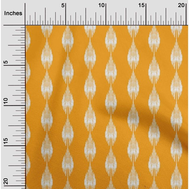 oneOone Cotton Poplin Fabric Stripe Ikat Print Fabric BTY 56 Inch Wide
