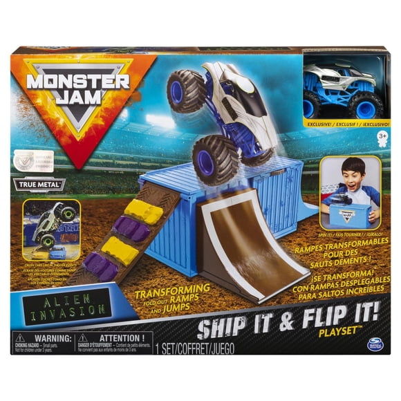 Monster Jam Ship It & Flip It Transforming Playset