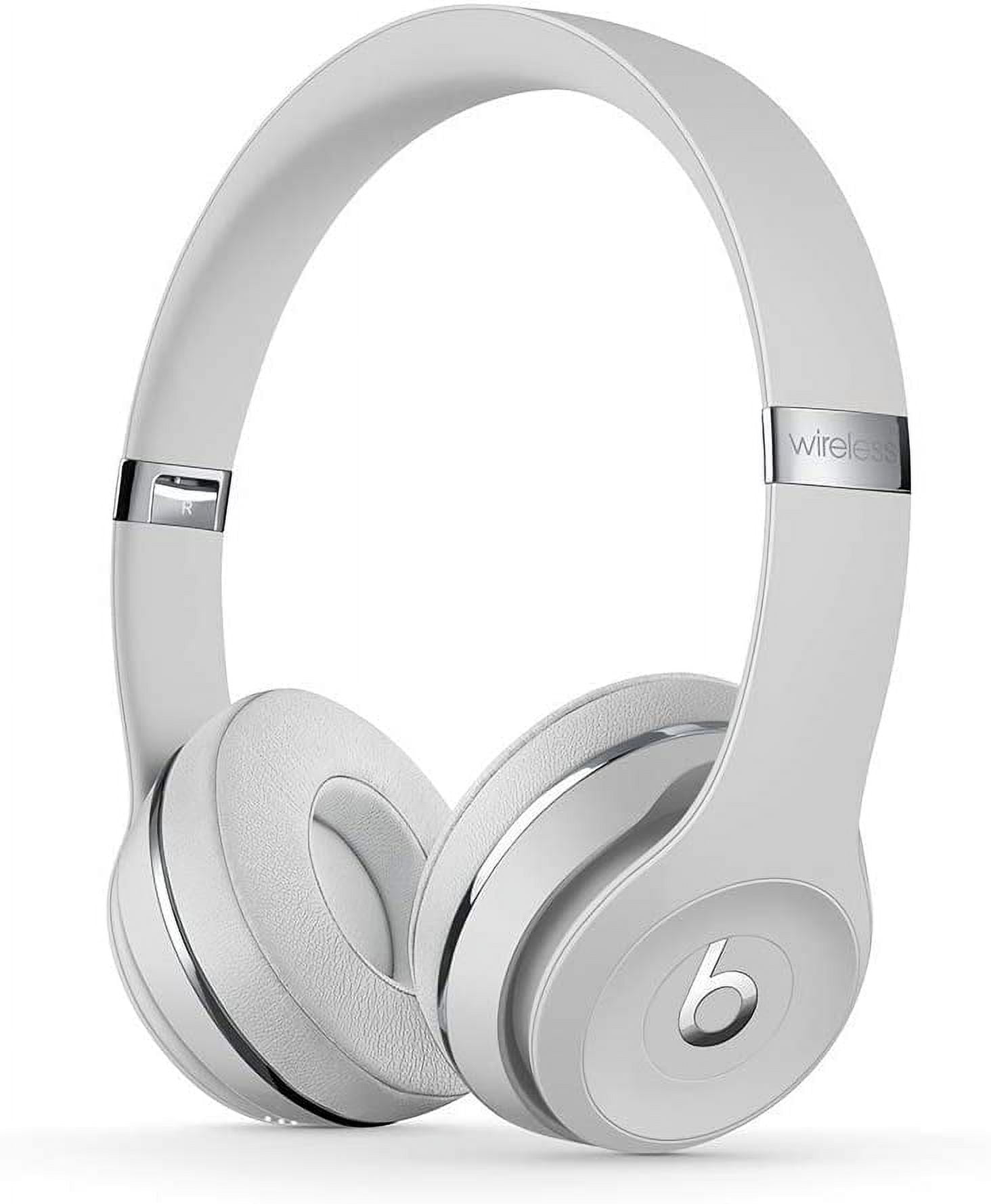 Restored Beats Solo3 Wireless On-Ear Headphones - W1 Chip, Class 1 Bluetooth, 40 Hours of Listening Time, Built-In Microphone and Controls - (Satin Silver)