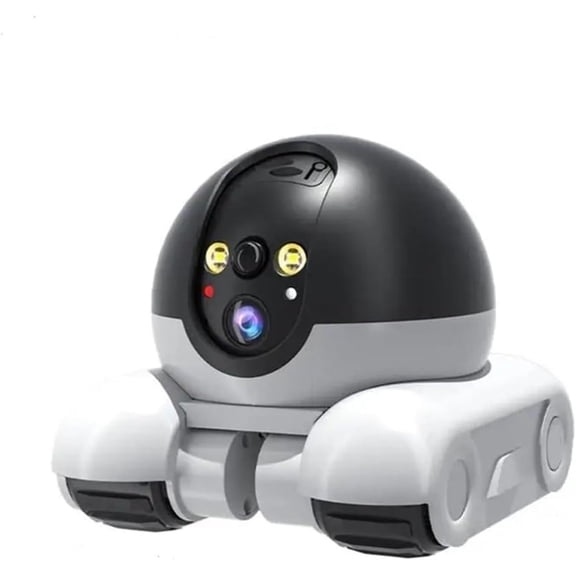Caméra Mobile à Inclinaison Panoramique, Grand-Angle 2K, Audio Bidirectionnel, Télécommande via Application, Vue à 360°, Alerte de Mouvement, Wi-Fi 2,4 GHz, Interactif pour Animaux et Enfants