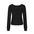 thumbnail image 4 of Timegard T-Shirts à Manches Longues pour Femmes Col Rond Hauts Décontractés Couleur Unie Blouses Basiques Confortables Tendance, 4 of 4