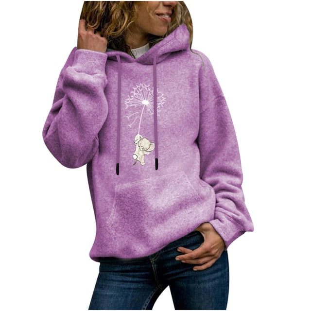 Chandail à Capuche pour Femmes Hiver Chandail Décontracté à Manches Longues pour Femmes Hauts Imprimés pour Dames Chandail à Capuche Blouse pour Femmes Hauts Décontractés à Manches Longues pour Femmes Hauts d'Hiver pour Femmes