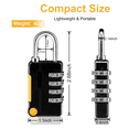 thumbnail image 4 of Combination Padlock, 4 Pack Small Waterproof Padlocks for School Gym Locker, Gate, Shed, 4 Digit Code Security Locks, 4 of 7