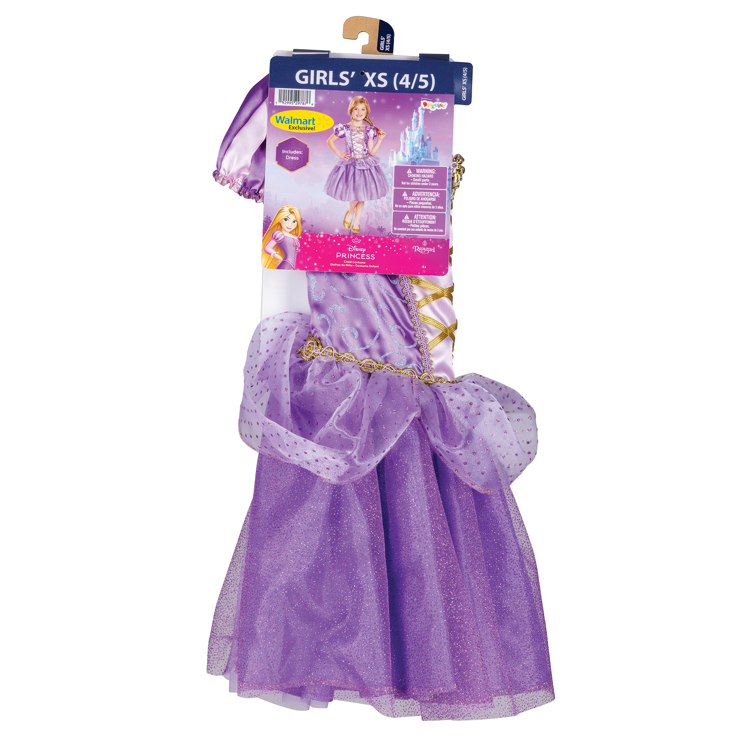 Le costume classique de « Raiponce » emmêlé de l’enfant fille