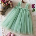 thumbnail image 4 of LOVZFMLL Jupe Princesse en Dentelle Sans Manches à Volants Col Rond Broderie Nœud pour Filles Été, 4 of 4