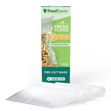 Sacs sous vide prédécoupés de 3,78 l FoodSaver, sacs sous vide faciles à utiliser, sacs sous vide aligner pour sceller et déchirer pour ouvrir