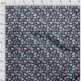 thumbnail image 4 of oneOone Georgette Viscose Navy Blue Fabric Sea Shells Pattern Sewing Material Print Fabric By The Yard 42 Inch Wide, 4 of 4