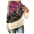 thumbnail image 1 of pxiakgy Sweat à Capuche long Manches Décontracté Contraste camouflage pour Femmes hotpink 3TG, 1 of 3