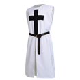 thumbnail image 2 of BLESSUME Unisexe Ceinture Tunique Chevalier Médiéval Blanche, 2 of 4