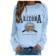 thumbnail image 1 of HNMKIU Crewneck Sweatshirt Women Fall/Winter Print Sweatshirt Without Hoodie, 1 of 4