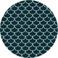 thumbnail image 1 of Ahgly Company Machine Washable Indoor Round Transitional Deep-Sea Green Area Rugs, 8' Round, 1 of 7