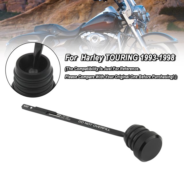 Oil Dipstick Tank Cap Plug 0710-0002 For TOURING FLHT FLHS FLTC 1993-1998 Black