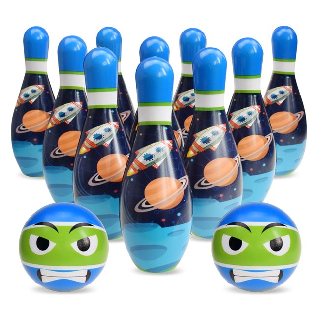 12PCS Kid Bowling Set Creative Early Education Toy Bowling Game for Home Indoor