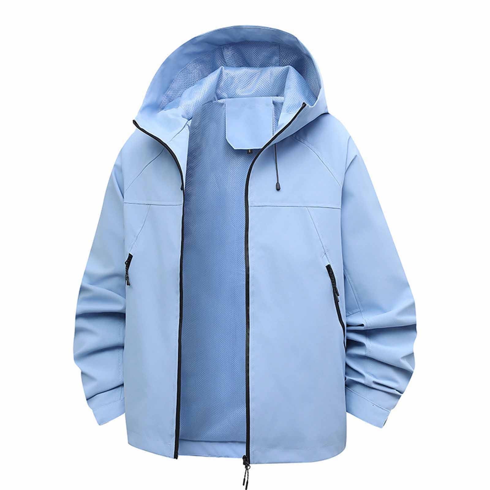 Yuyuzo Womens Rain Jacket Waterproof Lightweight Windbreaker Jacket Plus Size Raincoat with Pockets