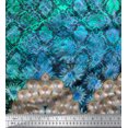 thumbnail image 3 of Soimoi Moss Georgette Fabric Check & Floral Panel Print Fabric by The Yard 42 Inch Wide, 3 of 3