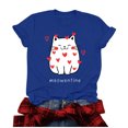 thumbnail image 2 of Meichang T-Shirts pour Femmes, T-Shirts de la Saint-Valentin, Imprimé Drôle, Hauts Mignons, Col Rond, Manches Courtes, T-Shirts de Vacances, Saint-Valentin, 2 of 4