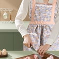 thumbnail image 4 of Fridja Décoration Intérieure Liquidation Tablier en Toile Floral Imperméable Résistant à l'Huile Tablier de Cuisine pour Cuisiner et Pâtisser Liens Ajustables pour Protection de la Taille du Chef, 4 of 6