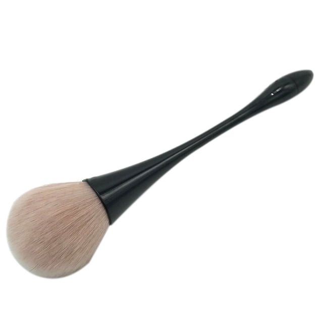 kurtrusly Electroplating Handle Cosmetic Foundation Blusher Face Blush Powder Brushes Portable Soft Fiber Brush Makeup Tools