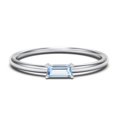 thumbnail image 1 of East-West Stackable Baguette Birthstone Ring - Aquamarine (March), 1 of 5