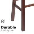thumbnail image 4 of PJ Wood Classic Saddle Seat 29-Inch Tall Counter Stools, Walnut (Set of 8), 4 of 9