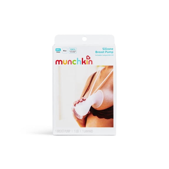 Tire-lait manuel Munchkin® - Tire-lait portatif pour exprimer le lait à la maison, au travail et sur la route, 4 onces, silicone