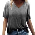 thumbnail image 2 of zanvin Haut pour Femmes, T-shirt Ample Décontracté à Col en V à Manches Courtes avec Imprimé Mode pour Femmes, 2 of 4
