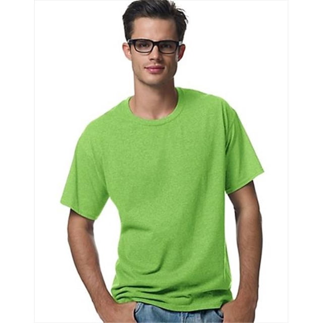 Hanes 5170 Comfortblend Ecosmart T-Shirt à Col Rond pour Homme Taille TG, Vert Lime.
