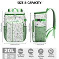 thumbnail image 4 of Sac à Dos Glacière au Design Artistique Floral et Léopard - Grande Capacité 20 L, Multiples Poches pour Plus de Commodité, 4 of 5