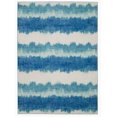 thumbnail image 1 of Outdoor Washable Apopka Ivory & Blue 5' x 7' Area Rug, 1 of 9