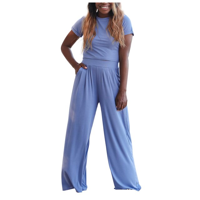 Birdeem Womens Solid Color Pocket Lace Up Pants Sweatpants Tank Top Set
