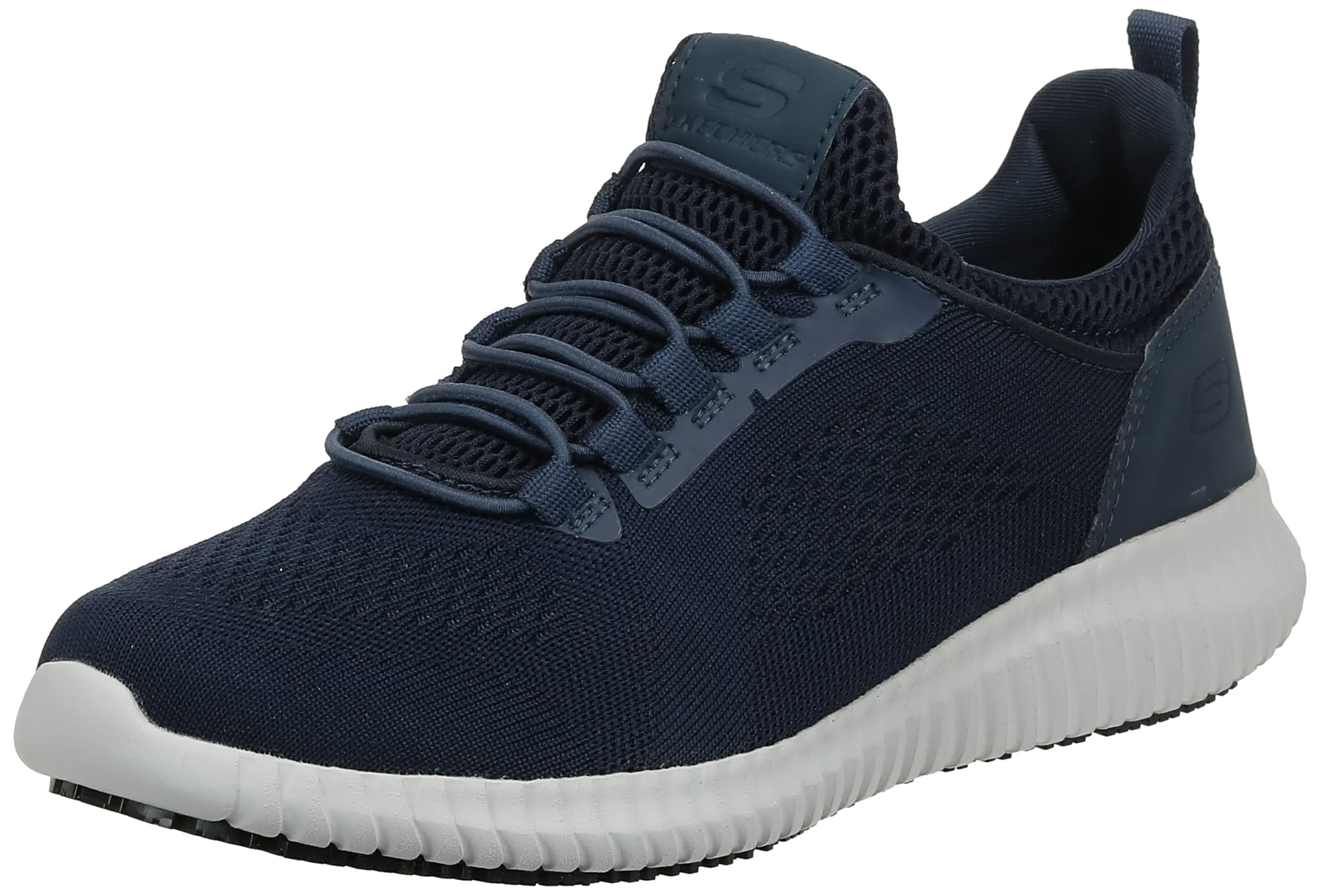 Skechers Men's Cessnock SR Food Service Work Shoe, Navy, 11.5 Wide US