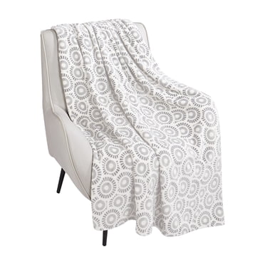 Jeté en polyester Griffon médaillon Velours somptueux HOMETRENDS, 127 cm x 152 cm