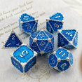 thumbnail image 3 of 7Pcs Polyhedral Dice Irregular Big Numbers Board Casino Board Game Games Blue, 3 of 5
