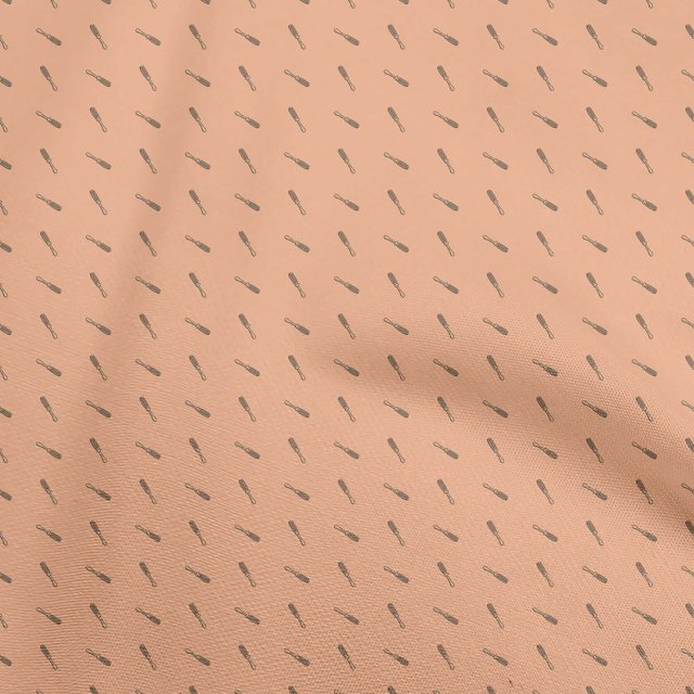 oneOone Tissu Jersey Viscose Pêche Rétro Outils Projets de Couture Tissu Imprimé au Mètre 60 Pouces de Large