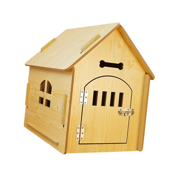 Milaget Wooden Pet House Wooden Shelter Rabbit Hideout for Chinchilla Guinea Pig Cat 55cmx79.5cmx74cm
