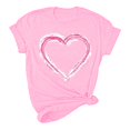 thumbnail image 5 of Pisexur Valentines Day T-shirt Top T-shirt à Manches Courtes Imprimé Amour de la Saint-Valentin pour Femmes Haut à Manches Courtes Col Rond Haut/chemise, 5 of 5