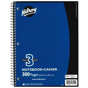 Hilroy® 3 Sujet 300pg Carnet bleu