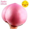 thumbnail image 2 of 10 inch Jumbo Squishies, Large Peach Squishies, Birthday Gift for Kids, Giant Slow Rising Simulation Cute Fruit Squeeze Toy for Collection, Decorative Props, Stress Relief, 2 of 4