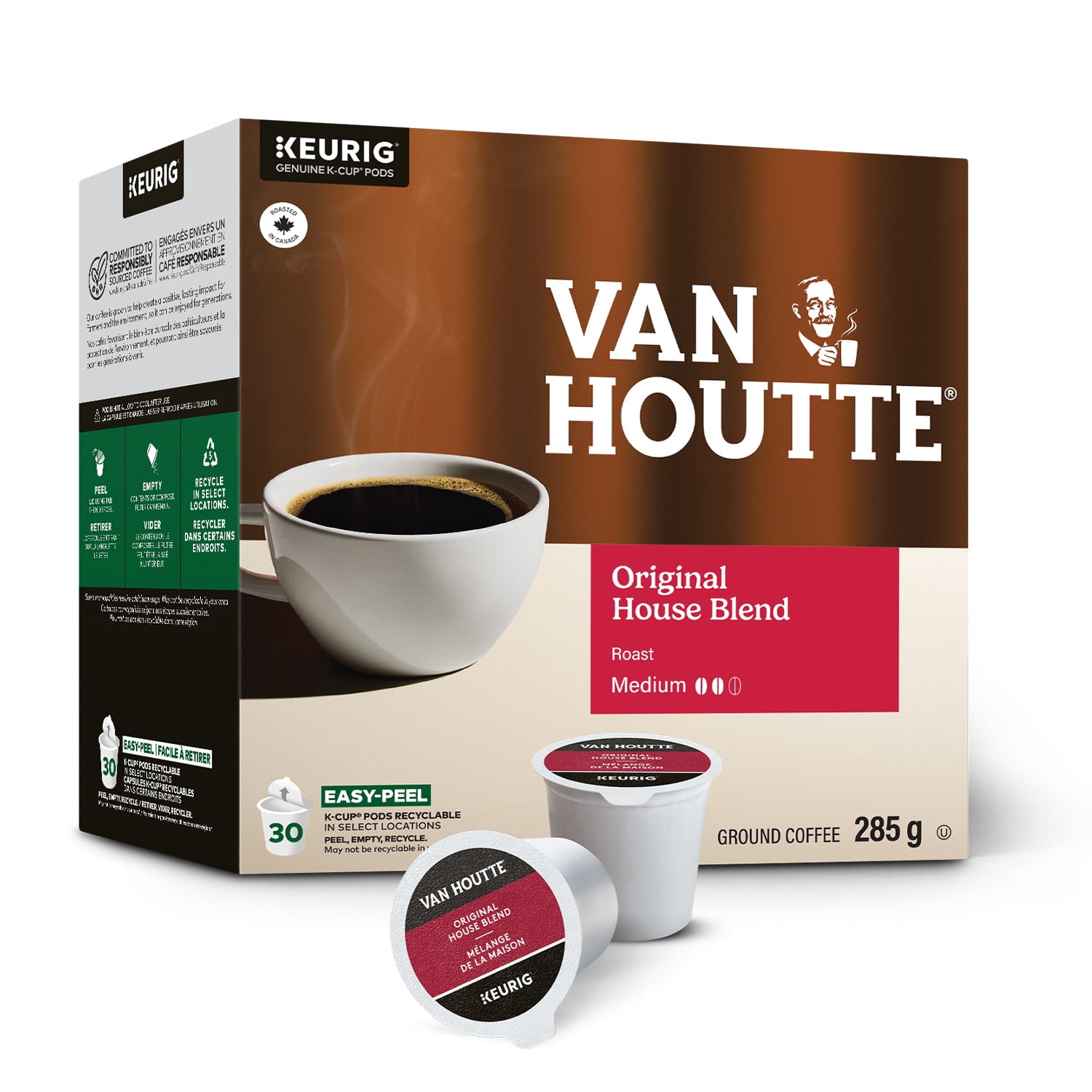 Van Houtte Mélange de la Maison Original, Torréfaction Moyenne, Capsules de Café K-Cup
