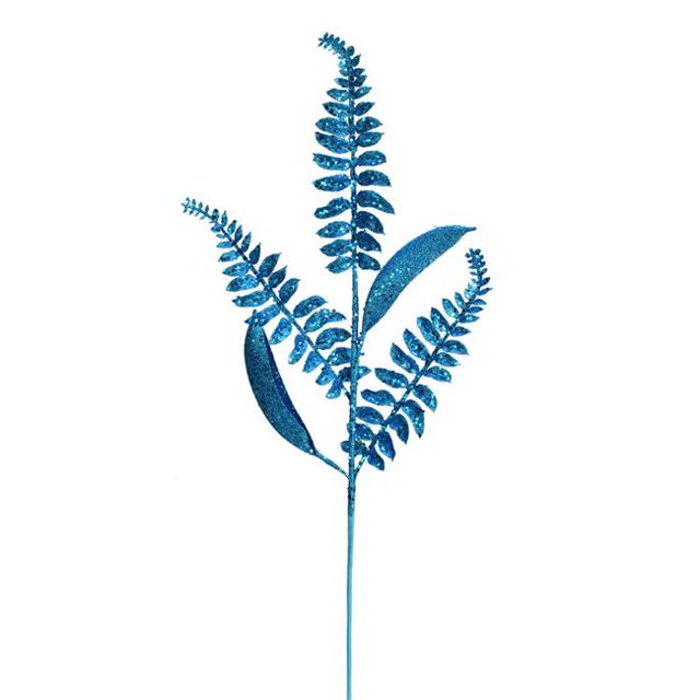 Vickerman QG192212 33 in. Turquoise Fern Leaf Spray - 6 per Bag