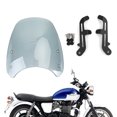 thumbnail image 1 of ABS Plastic Motor Windshield WindScreen for Triumph Bonneville T100 T120 Gray, 1 of 10