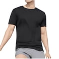 thumbnail image 1 of Dagugfen Tops for Men Summer Short Sleeve Round Neck Lightweight Casual Basic Tee Shirts Solid Color, 1 of 6