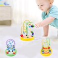 thumbnail image 1 of 2PCS Mini Cartoon Animal Small Round Bead Wood Toy Hard Material Early Education Toys, 1 of 7