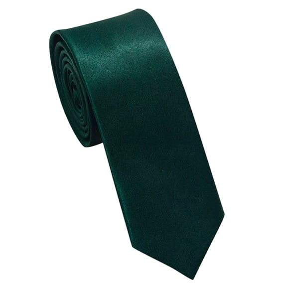 FYEGRE Solid Color Ties for Men, Formal Mens Ties, Neck Tie, Classic Tie for Boys Women Teens, Wedding Business Costume Necktie Dark Green M