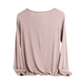 thumbnail image 4 of MeetoTime Women's Long Sleeve Shirts Soft Lightweight Undershirts V-Neck Slim Tees Basic Layer Pullover Tops, 4 of 5