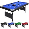 thumbnail image 1 of 6 Ft Billiards Table, Portable Foldable Pool Table, Pool Tables for Full Size, Includes Full Set of Billiard Balls, Cues, Chalk & Brush for Family Game Room, 1 of 9