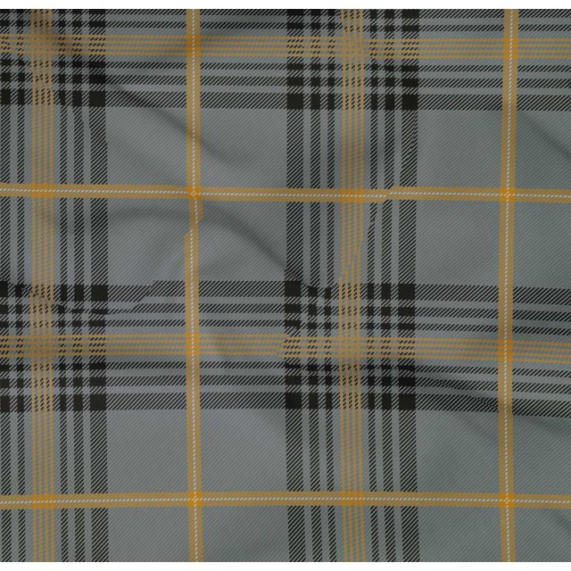 oneOone Organic Cotton Poplin Twill Fabric Tartan Check Decor Fabric Printed BTY 42 Inch Wide
