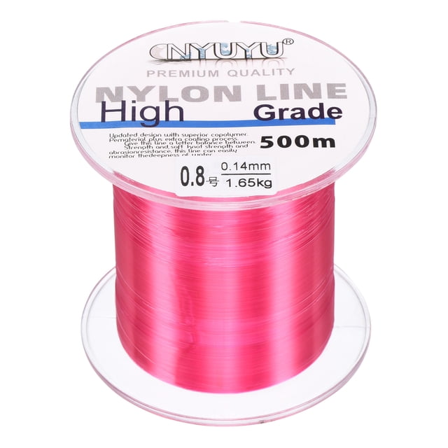Uxcell 547Yard 3Lb Fil de Pêche en Nylon Monofilament Enduit de Fluorocarbone Fuchsia